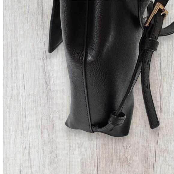 Kate Spade x Disney Minnie Mouse Black Leather Backpack with Red Polka Dot Bow - Picture 6 of 12